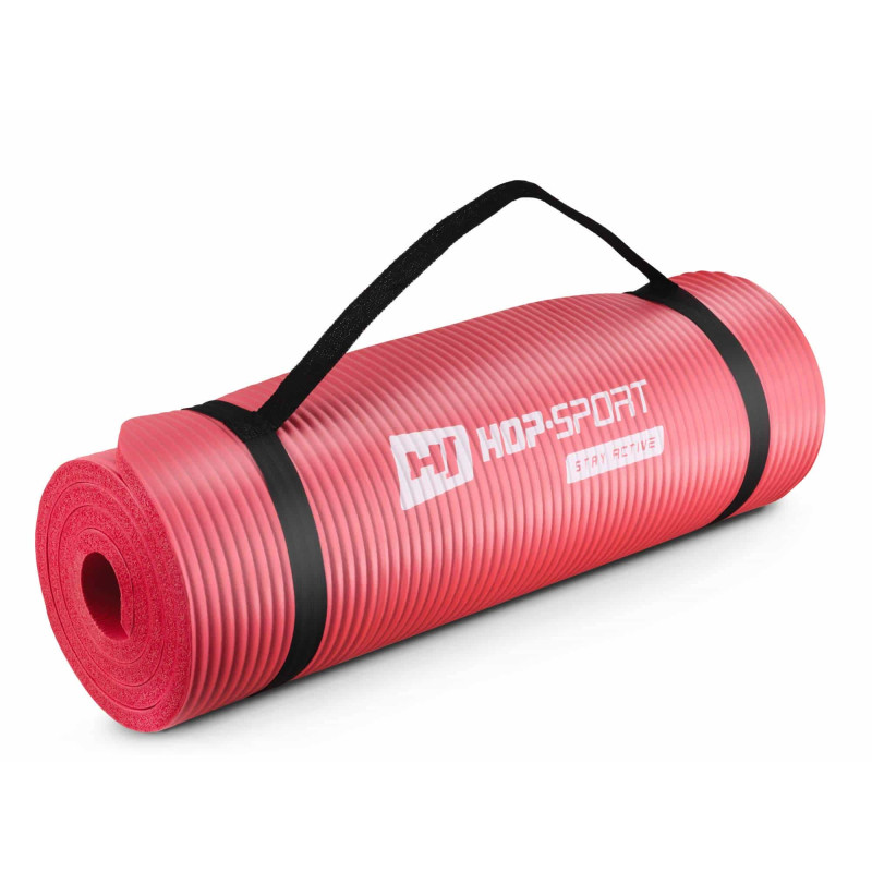 Мат для фитнеса и йоги с отверстиями Hop-Sport HS-N015GM 1,5см красный