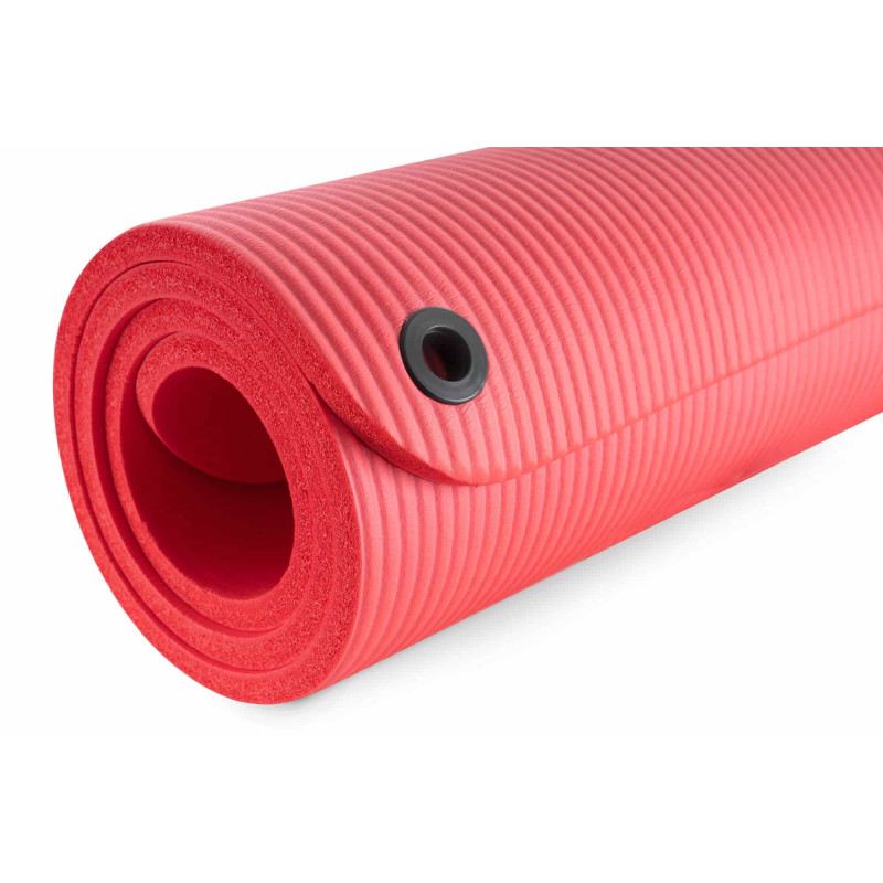 Мат для фитнеса и йоги с отверстиями Hop-Sport HS-N015GM 1,5см красный