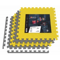 Мат-пазл з 4 частин Hop-Sport A010PM EVA 1 см Yellow/Gray