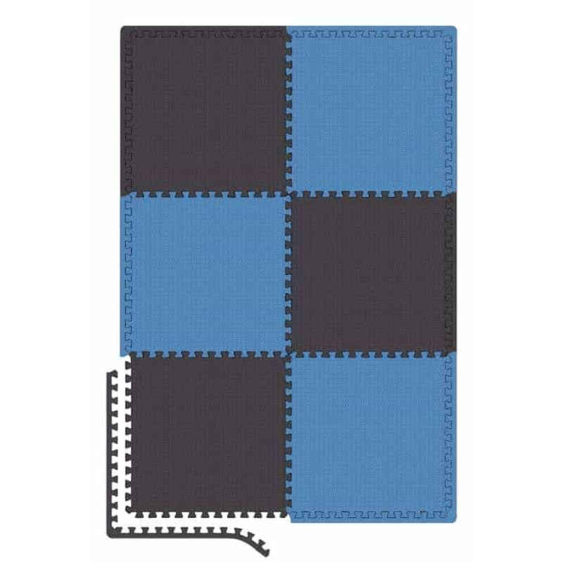 Мат-пазл з 6 частин Hop-Sport A010PM EVA 1 см Black/Blue