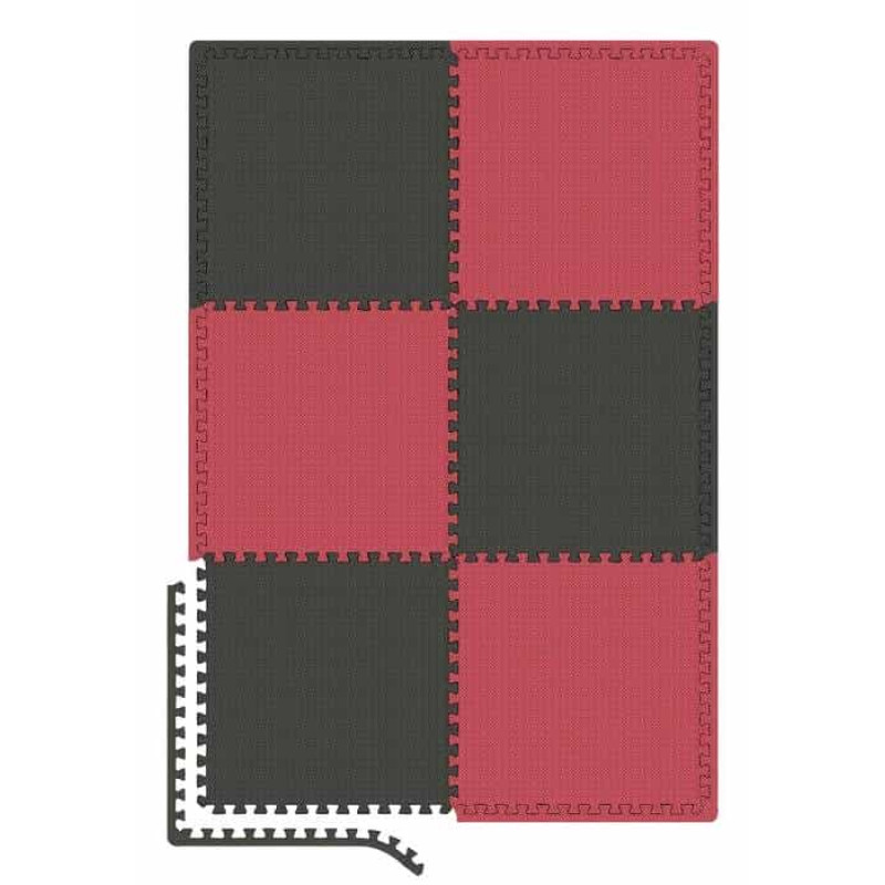 Мат-пазл з 6 частин Hop-Sport A010PM EVA 1 см Black/Red