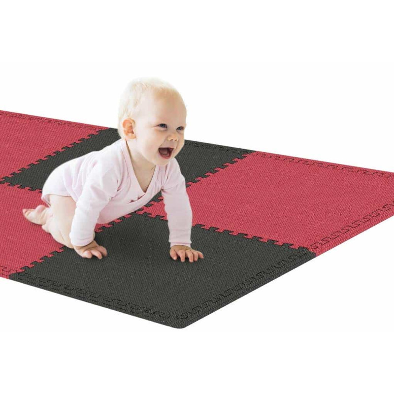 Мат-пазл з 6 частин Hop-Sport A010PM EVA 1 см Black/Red