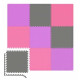 Мат-пазл з 9 частин Hop-Sport A010PM EVA 1 см Gray/Violet/Pink