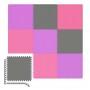 Мат-пазл з 9 частин Hop-Sport A010PM EVA 1 см Gray/Violet/Pink