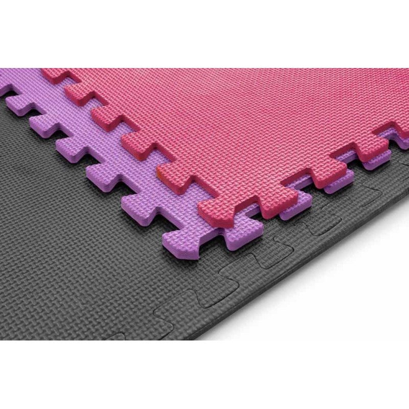 Мат-пазл з 9 частин Hop-Sport A010PM EVA 1 см Gray/Violet/Pink