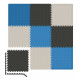 Мат-пазл з 9 частин Hop-Sport A010PM EVA 1 см Black/White/Blue