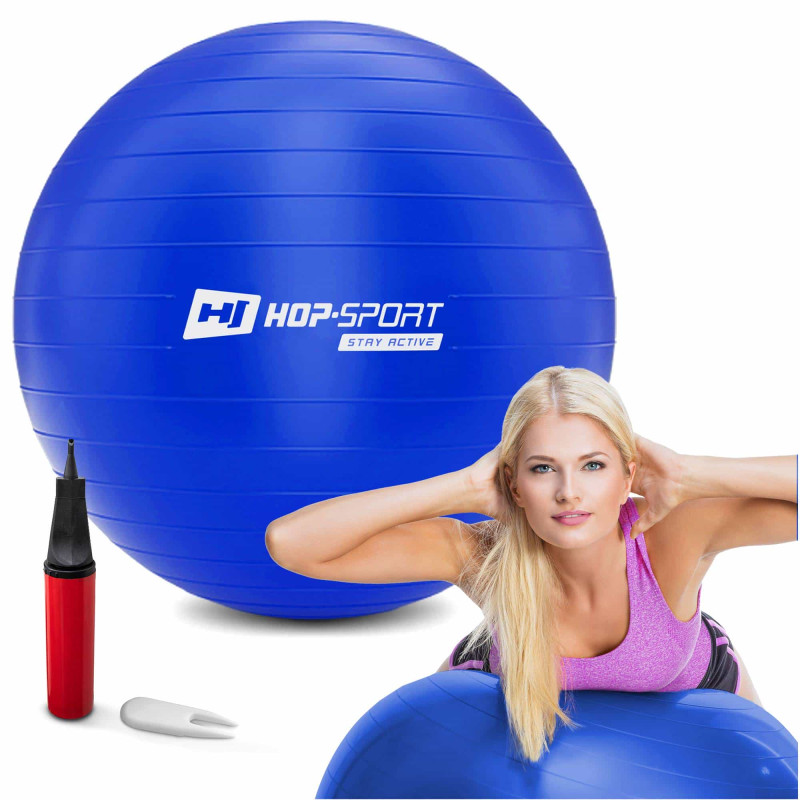 Фітбол Hop-Sport 45 см Blue з насосом