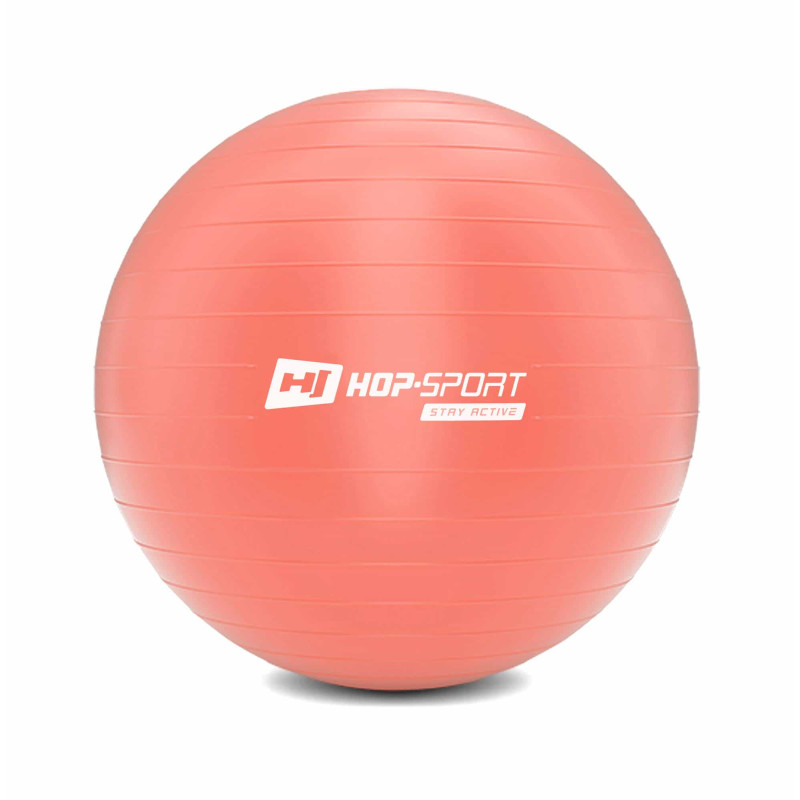 Фітбол Hop-Sport 55 см Light Pink з насосом