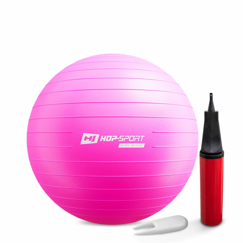 Фітбол Hop-Sport 55 см Magenta з насосом