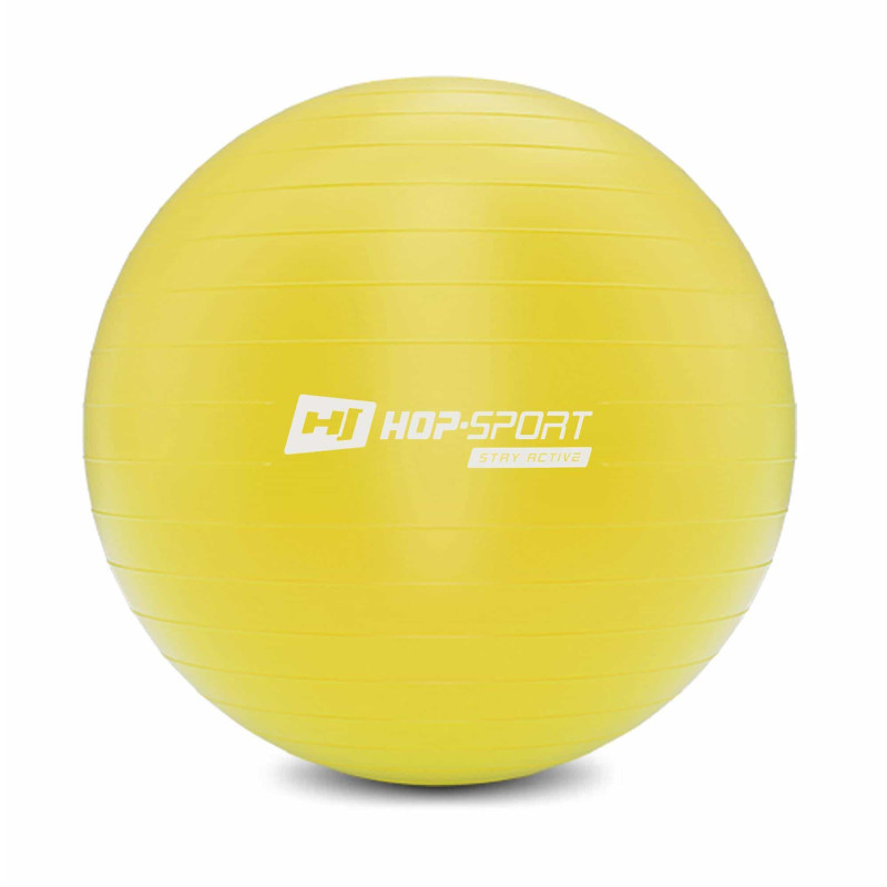 Фітбол Hop-Sport 55 см Yellow з насосом