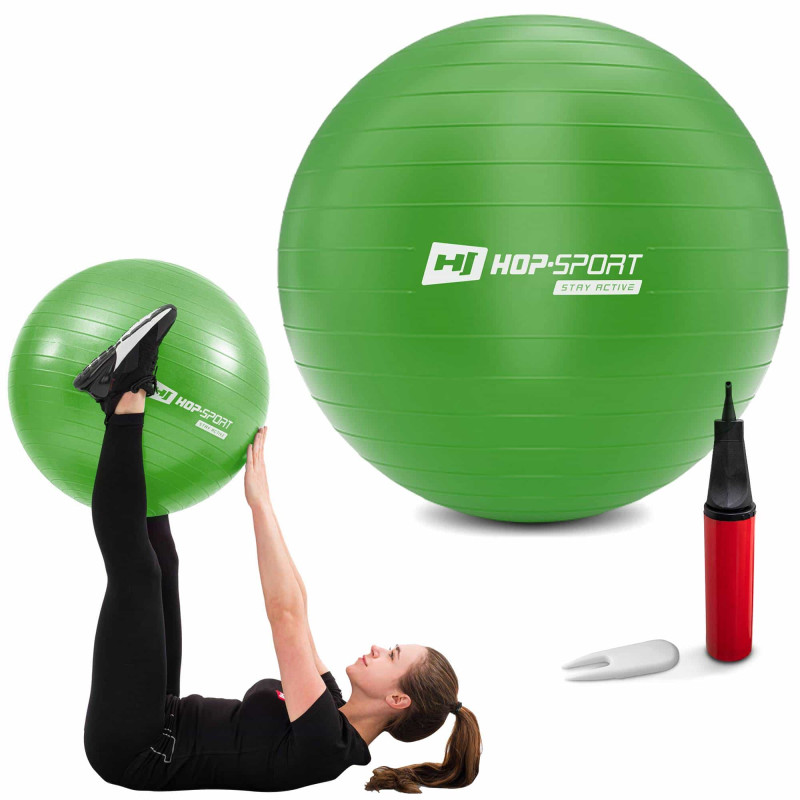 Фітбол Hop-Sport 65 см Green з насосом