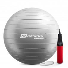 Фітбол Hop-Sport 65 см Silver з насосом