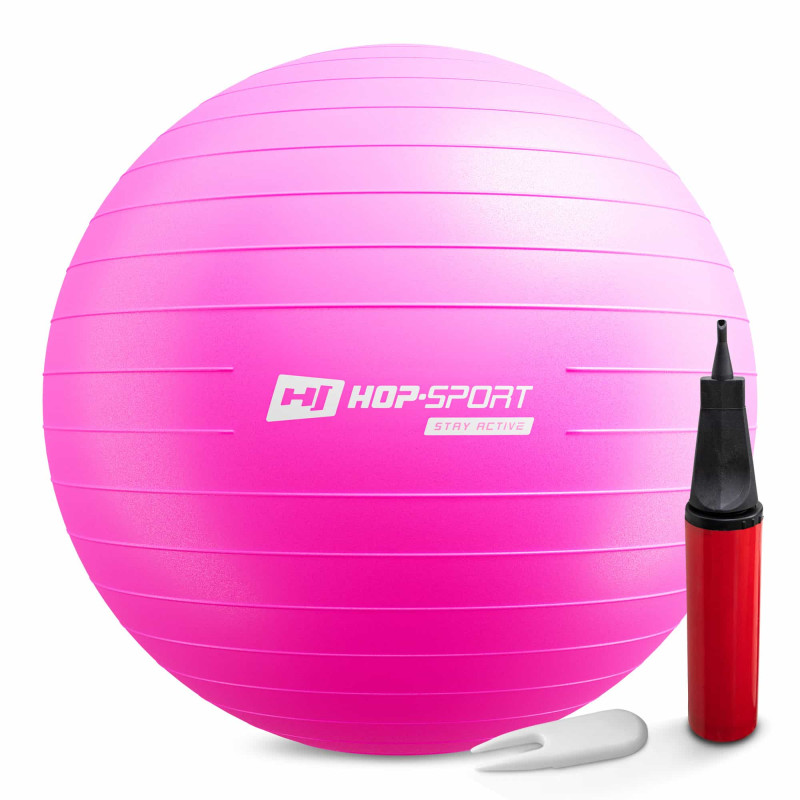 Фітбол Hop-Sport 70 см Magenta з насосом