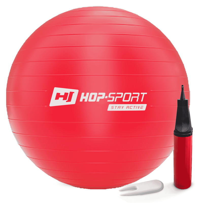 Фітбол Hop-Sport 75 см Red з насосом