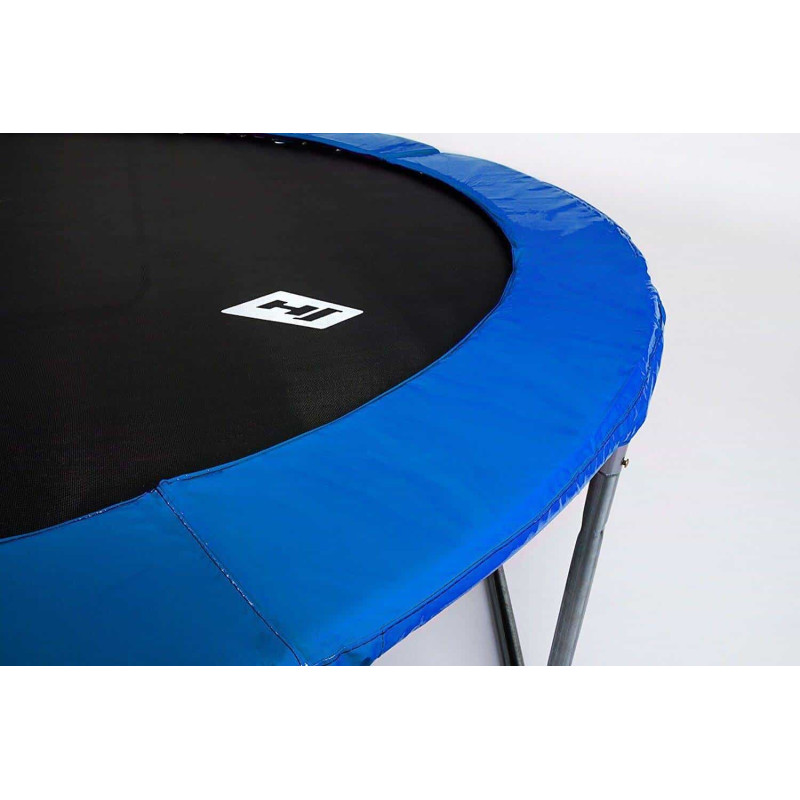 Батут Hop-Sport Blue 244 см з зовнішньою сіткою і драбинкою