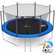 Батут Hop-Sport 12ft (366см) синий с внутренней сеткой