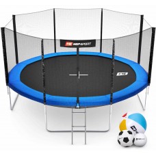 Батут Hop-Sport 14ft (427см) синий с внешней сеткой