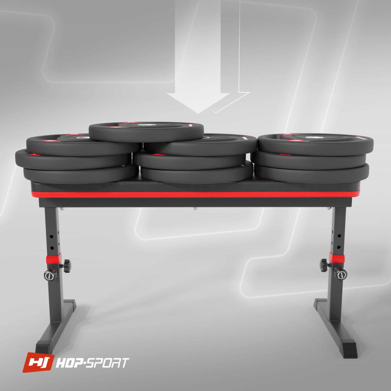Скамья тренировочная Hop-Sport HS-1025 Pro для жима горизонтальная регулируемая