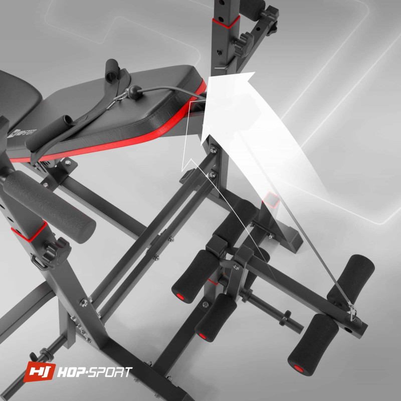 Скамья тренировочная Hop-Sport HS-1075 Pro с партой Скотта