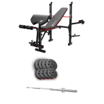 Набор Hop-Sport Premium 39кг со скамьей HS-1055 Pro и штангой
