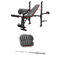Набір Hop-Sport Premium 39 кг з лавою 1055 PRO та партою Скотта