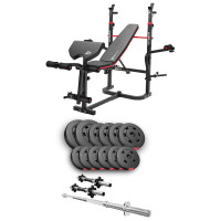 Набір Hop-Sport Premium 38 кг з лавою 1065 PRO та партою Скотта