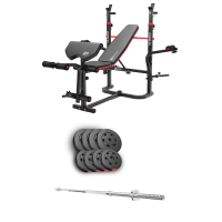 Набір Hop-Sport Premium 39 кг з лавою 1065 PRO та партою Скотта