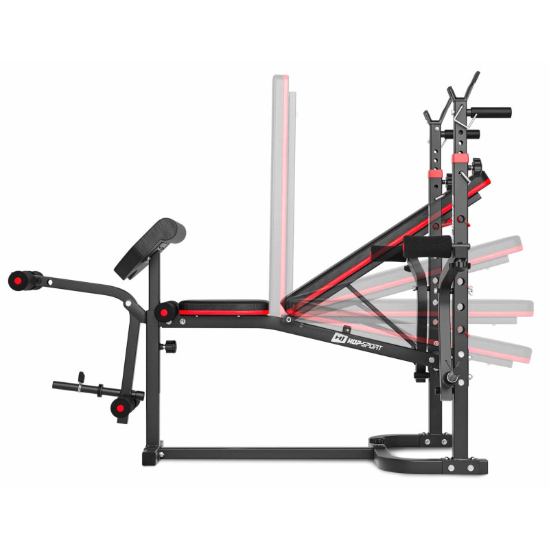 Силовой набор Hop-Sport Premium 39 кг со скамьёй 1065 PRO и партой Скотта
