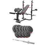 Набор Hop-Sport Premium 59кг со скамьей HS-1065HB Pro и штангой