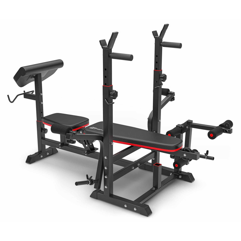 Силовой набор Hop-Sport Premium 38 кг со скамьёй 1075 PRO и партой Скотта