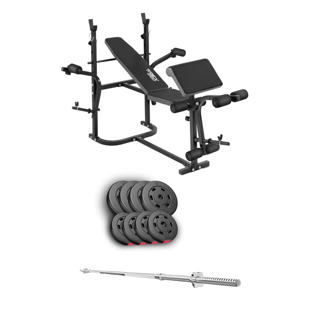 Силовий набір Hop-Sport Premium 39 кг з лавою Trex Sport 020
