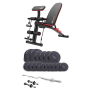 Силовой набор Elitum Titan 65 кг со скамьёй Hop-Sport 1035