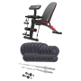 Силовой набор Elitum Titan 114 кг со скамьёй Hop-Sport 1035