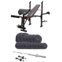 Силовой набор Elitum Titan 68 кг со скамьёй Hop-Sport 1055 PRO