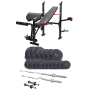 Силовой набор Elitum Titan 74 кг со скамьёй Hop-Sport 1055 PRO
