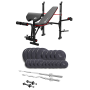 Силовой набор Elitum Titan 94 кг со скамьёй Hop-Sport 1055 PRO