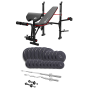 Силовой набор Elitum Titan 114 кг со скамьёй Hop-Sport 1055 PRO