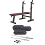Силовой набор Elitum Titan 54 кг со скамьёй Hop-Sport 1080