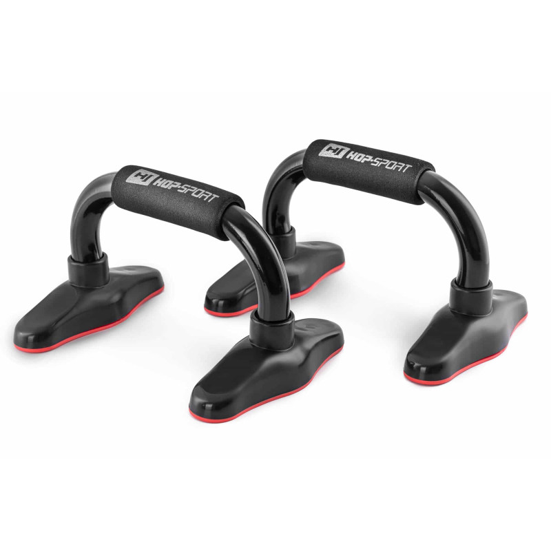 Упори для віджимань Hop-Sport M020PU чорно-червоні