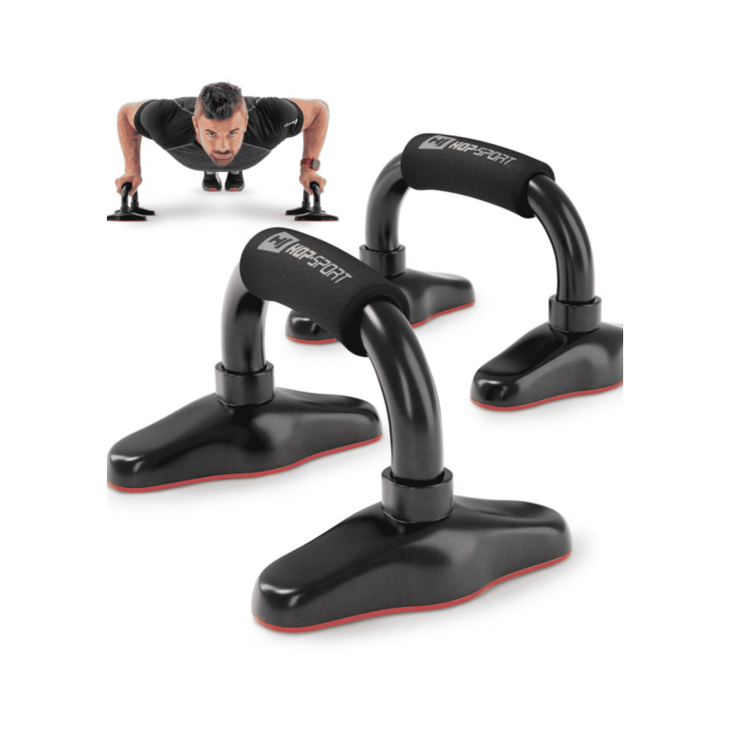 Упори для віджимань Hop-Sport M020PU чорно-червоні