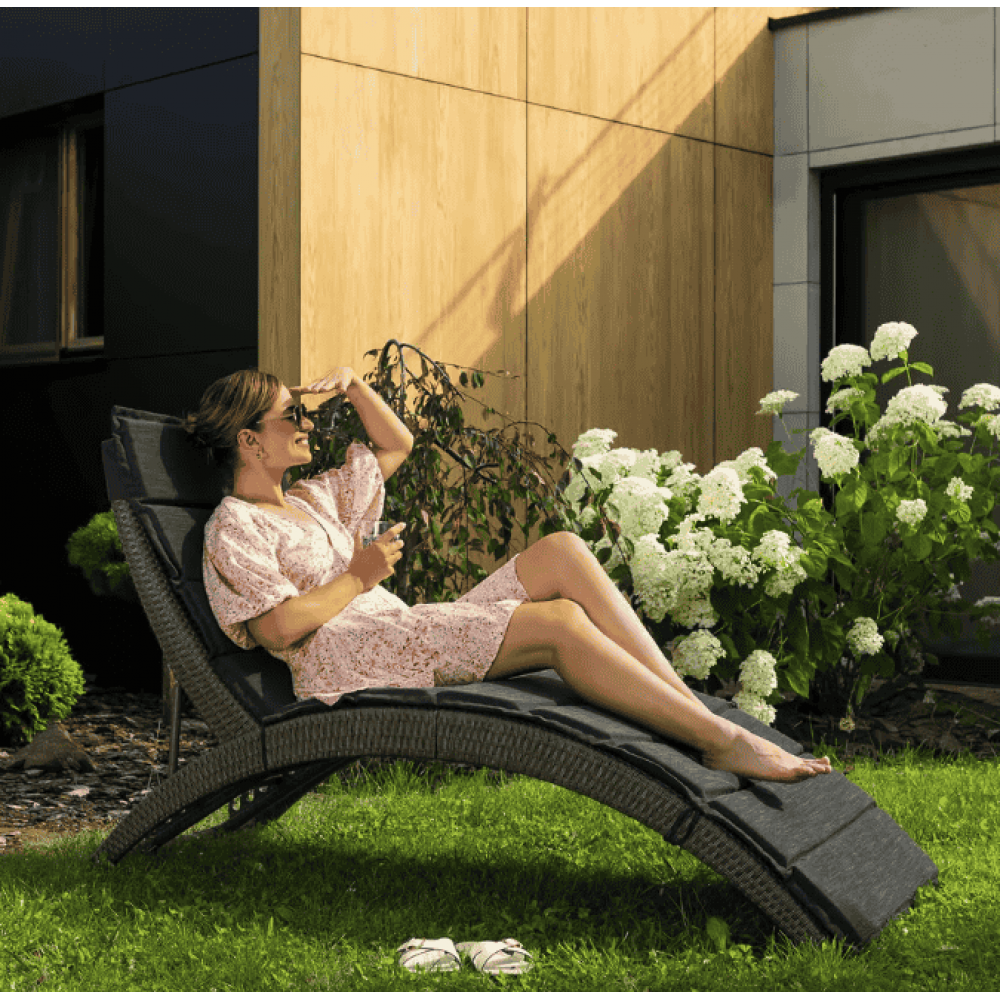 Садовый шезлонг Di Volio Ciampino серо/графитовый