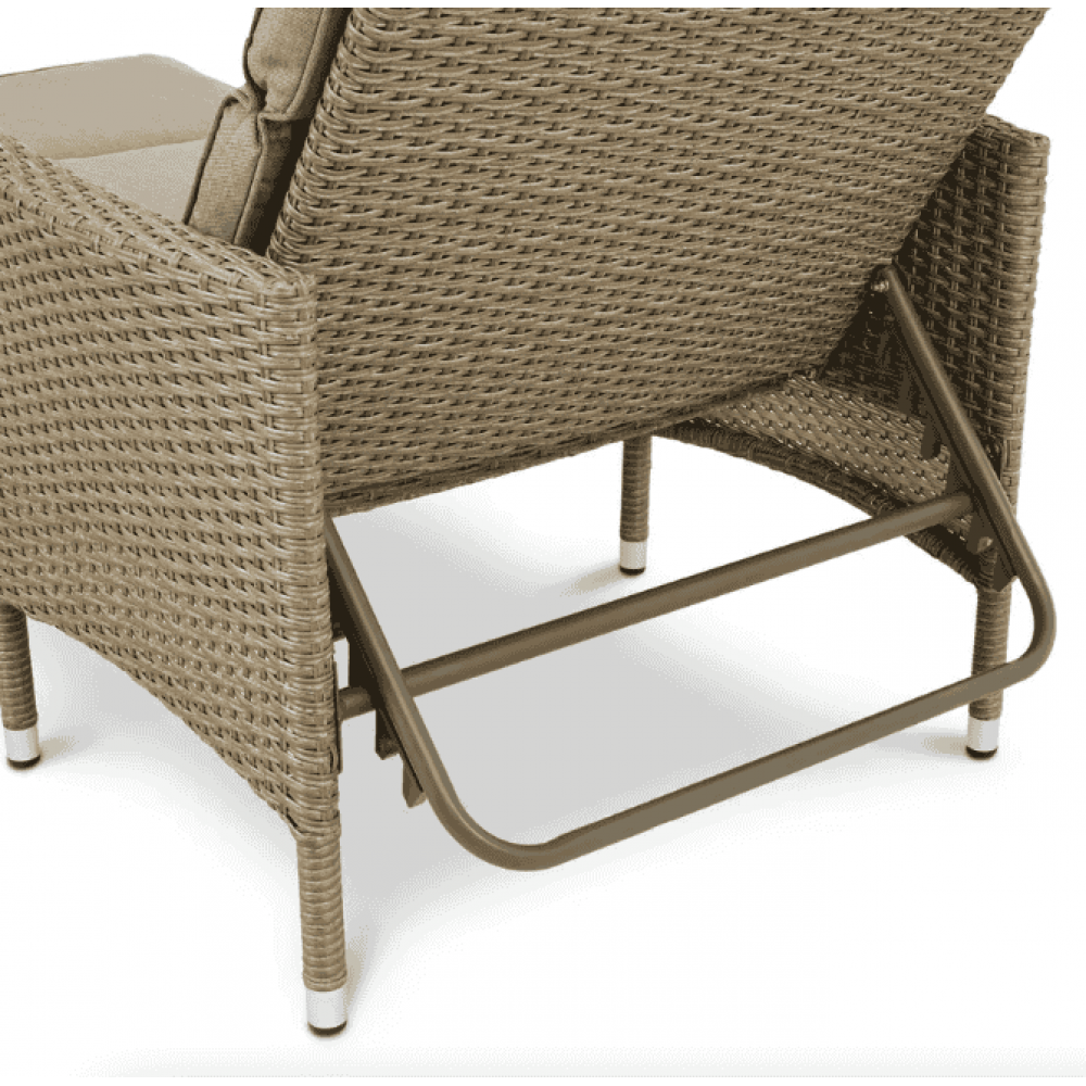 Садовый шезлонг Di Volio Breso из ротанга бежевый