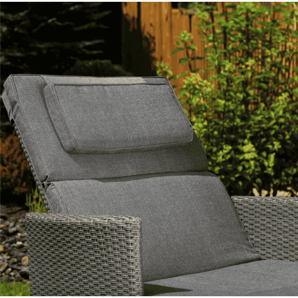 Садовый шезлонг Di Volio Breso из ротанга серый