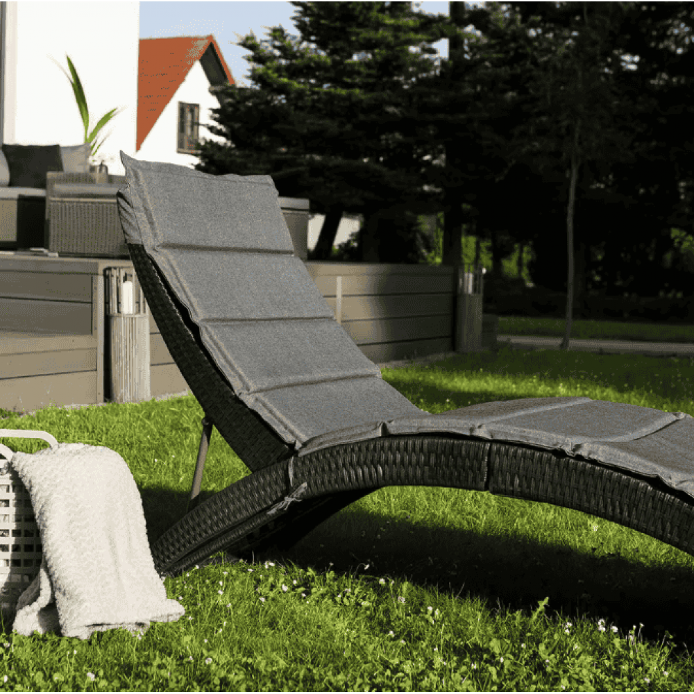 Садовый шезлонг Di Volio Ciampino черно/графитовый