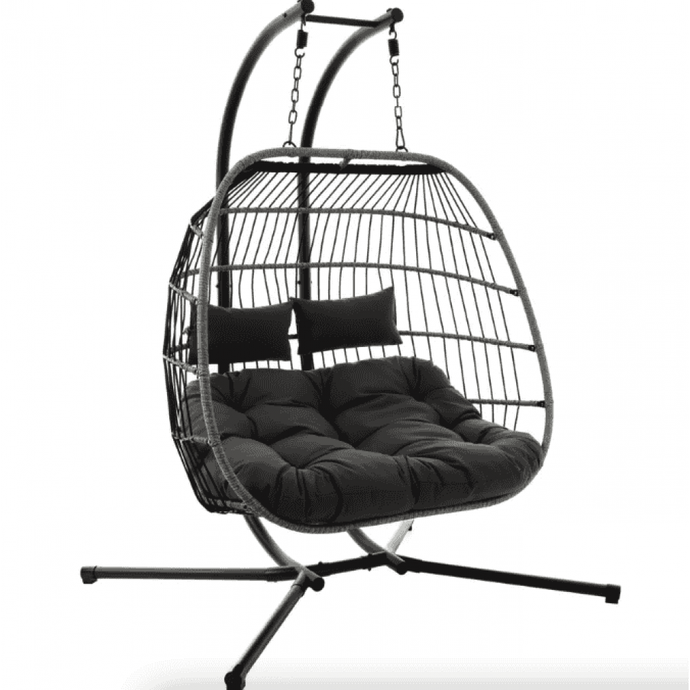 Підвісне крісло-кокон Di Volio Rona двомісне графітовий