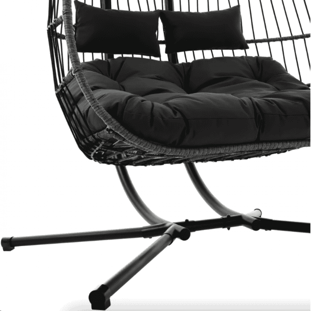 Підвісне крісло-кокон Di Volio Rona двомісне графітовий