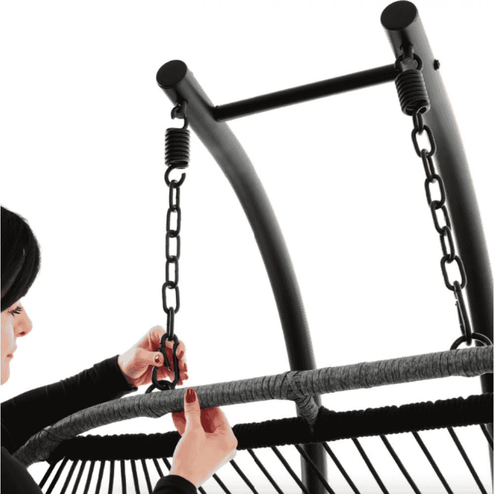 Підвісне крісло-кокон Di Volio Rona двомісне графітовий