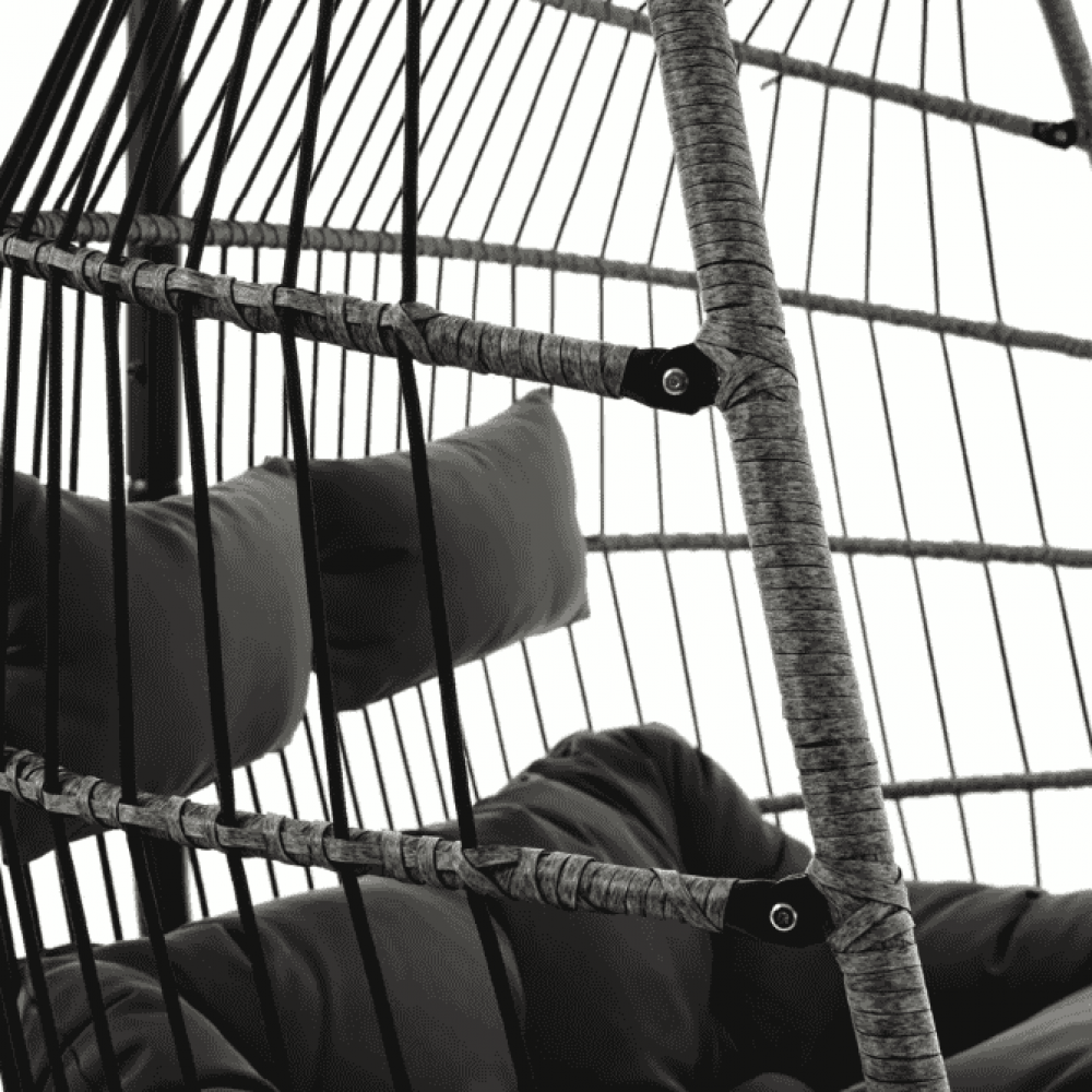 Підвісне крісло-кокон Di Volio Rona двомісне графітовий