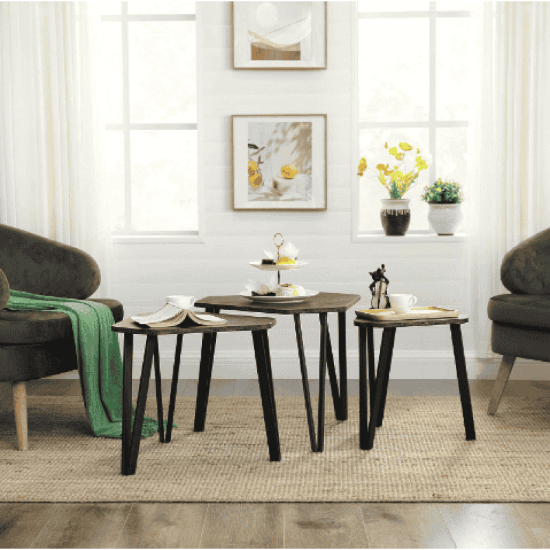 Комплект журнальных столиков Leobert Kombo 3 шт в стиле Loft
