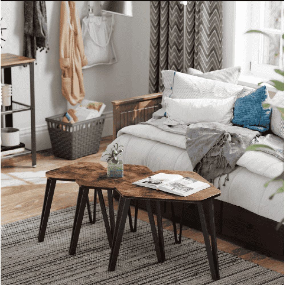 Комплект журнальних столиків Leobert Kombo 3 шт в стилі Loft